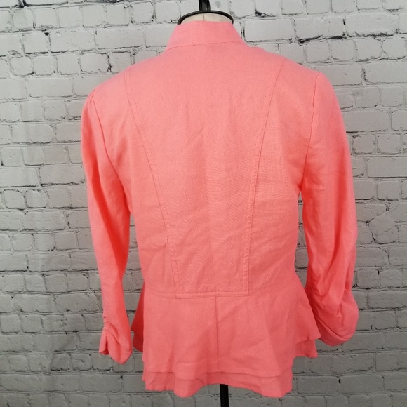 VANITY | open front tiered hem ruched arms jacket - Picture 3 of 7